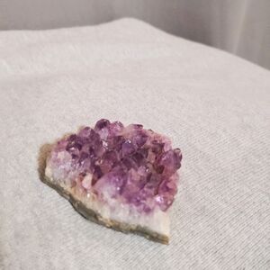 Natural Amethyst Beautiful Purple Cluster Crystal Quartz Geode Cut & Polished